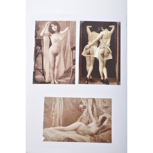 543 - A collection of thirty four 20th century French nude erotic postcards cartes erotique. Presented in ... 