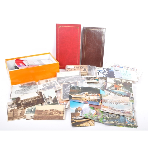 546 - A collection of vintage 20th century postcards, UK postage stamps and first day covers. To include, ... 