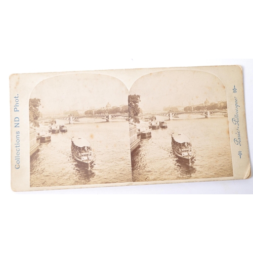 548 - An assortment of 19th century Victorian and later photographic stereograph slides to include topogra... 