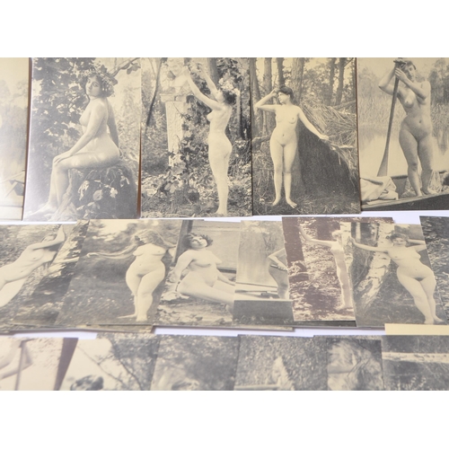 549 - A collection of one hundred and twelve 112 assorted French postcard. Comprising of nude erotic femal... 