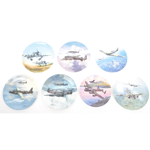 60 - A set of porcelain aircraft related collectors plates by Coalport / Bradford Exchange. To include, W... 