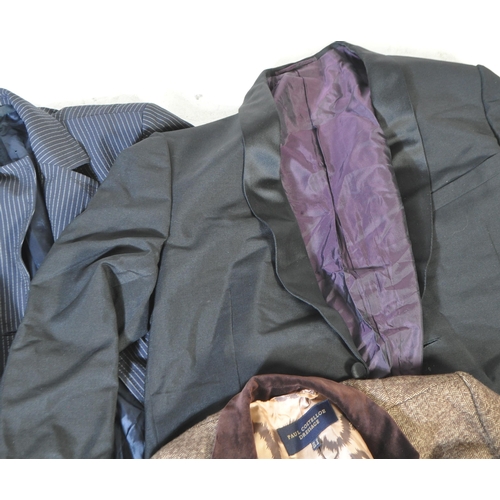 284 - A collection of 20th century gentleman's and ladies suit jackets blazers. To include a Burberry 100%... 