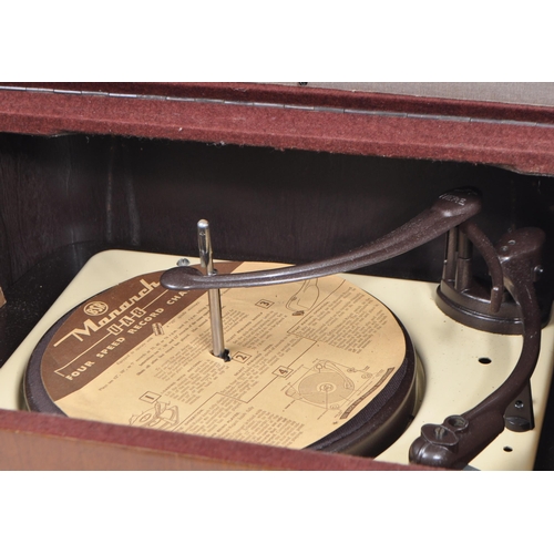 422 - A vintage mid 20th century (circa 1953) radio valve and record player. A McMichael 545 valve radio w... 