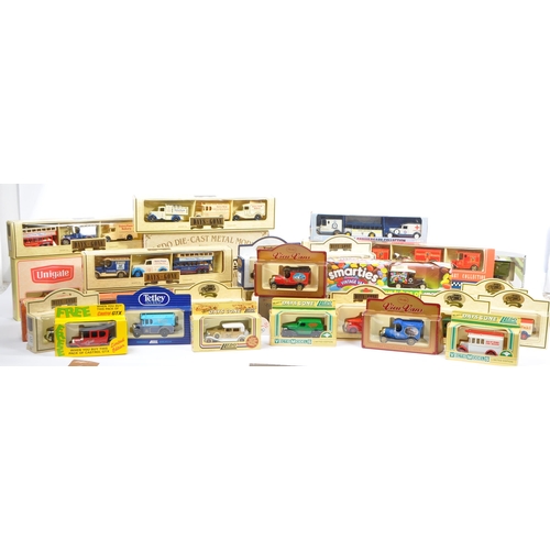 192 - A collection of vintage 20th century diecast car models with boxes. Comprising of Lledo - models of ... 