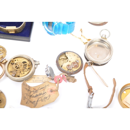 397 - A large extensive assortment of vintage 20th century watch spares, parts, straps, faces, movements, ... 