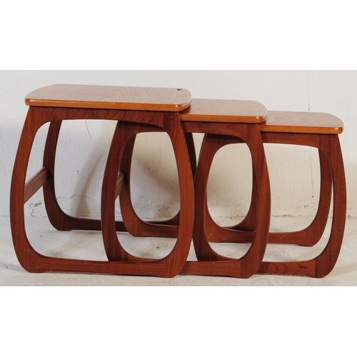 600 - Nathan Furniture for Parker Knoll - A vintage late 20th century circa 1980s nest of teak tables. Rec... 