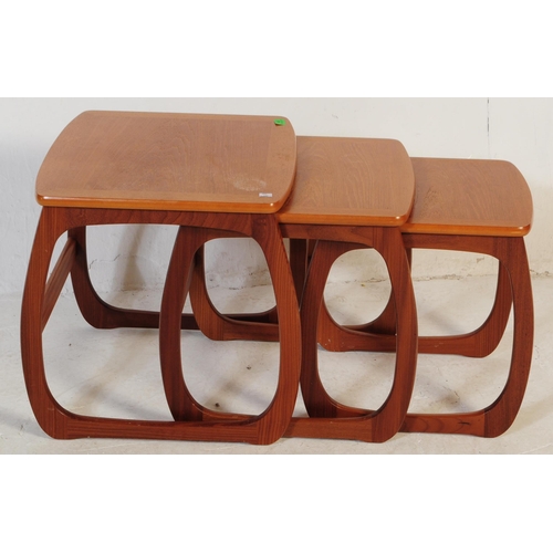 600 - Nathan Furniture for Parker Knoll - A vintage late 20th century circa 1980s nest of teak tables. Rec... 