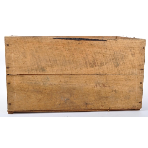 630 - A mid 20th century advertising storage transport crate box. Poppy brand, fancy apples from Tasmania,... 