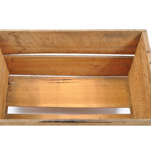 630 - A mid 20th century advertising storage transport crate box. Poppy brand, fancy apples from Tasmania,... 