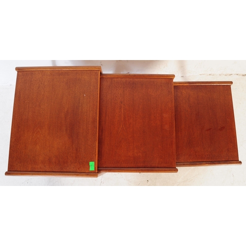 708 - G Plan - A mid 20th century G-Plan Quadrille teak nest of tables. The nest of tables comprising of t... 