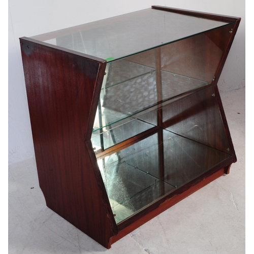 712 - British Modern Design - A mid century retro Brutalist style shop haberdashery display counter cabine... 