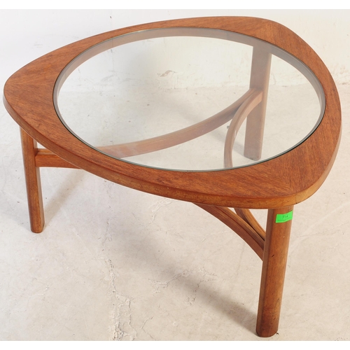 714 - Nathan Furniture - A retro 20th century circa 1960s Nathan furniture teak & glass Trinity coffee occ... 