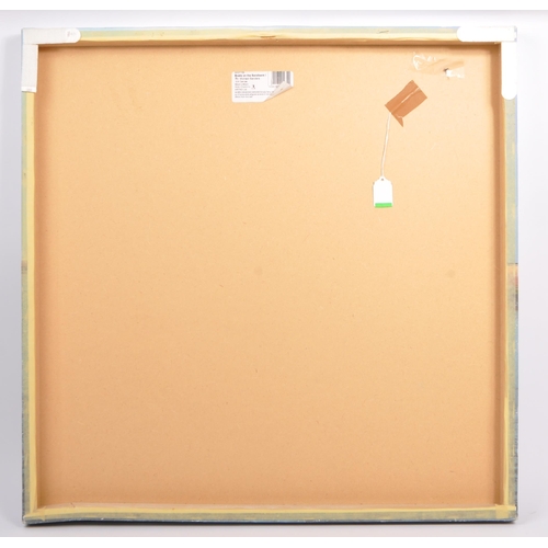 640 - A contemporary beach landscape study canvas print by Caroline Richmond. An inland coastal water trib... 