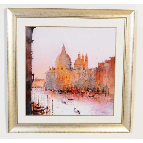 641 - David Norman - A contemporary late 20th century watercolour print on paper. The scene depicting the ... 