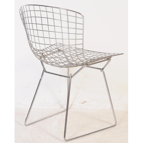 709 - After Harry Bertoia - Barstool - A  contemporary polished stainless steel wire diamond bar stool . T... 