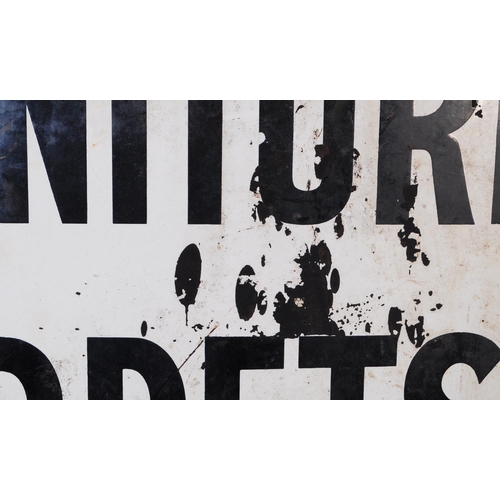 718 - An early 20th century enamel shop advertising sign for Newbery's of Bristol - Carpets & Furniture - ... 