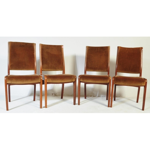 633 - G-Plan Furniture - Mid century teak wood dining chairs. A set of four mid century teak dining chairs... 