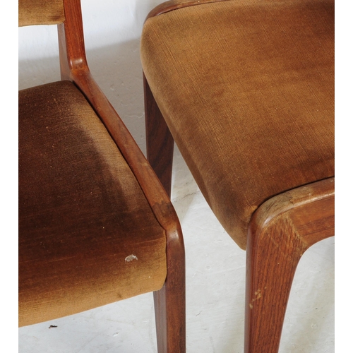 633 - G-Plan Furniture - Mid century teak wood dining chairs. A set of four mid century teak dining chairs... 