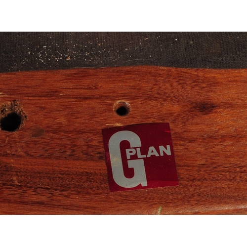 633 - G-Plan Furniture - Mid century teak wood dining chairs. A set of four mid century teak dining chairs... 