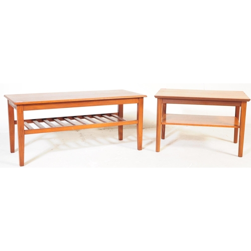 650 - Herbert Gibbs - A vintage mid 20th century teak coffee table. Rectangular form with flared top above... 