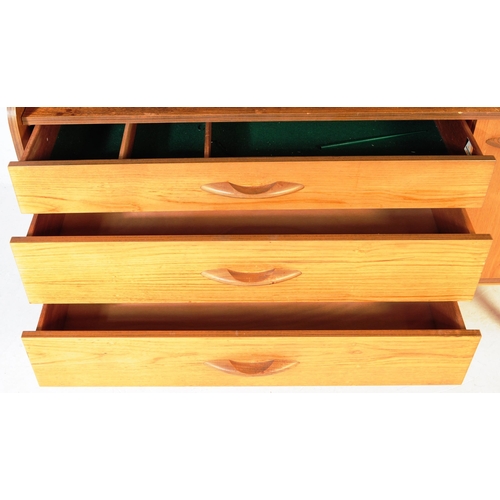 661 - Avalon Furniture - A good retro vintage 20th Century teak wood Danish influence highboard / sideboar... 