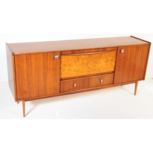 663 - British Modern Design - A mid 20th century circa 1960's / 1960 teak and walnut credenza sideboard. T... 