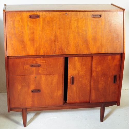 665 - Burolite Furniture - A mid 20th Century teak Burolite bureau desk. With fall front panel enclosing f... 