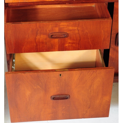 665 - Burolite Furniture - A mid 20th Century teak Burolite bureau desk. With fall front panel enclosing f... 