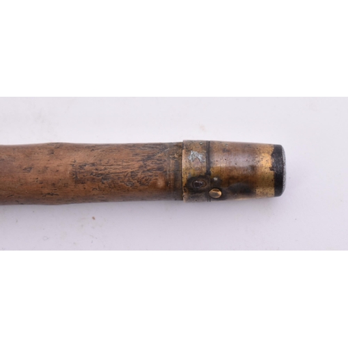 101 - A 19th century Boer War era carved blackthorn walking stick. The cane with carved knop top in the fo... 