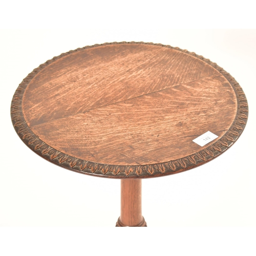 142 - A 19th century Victorian occasional side wine table. The table of circular top with decorative folia... 