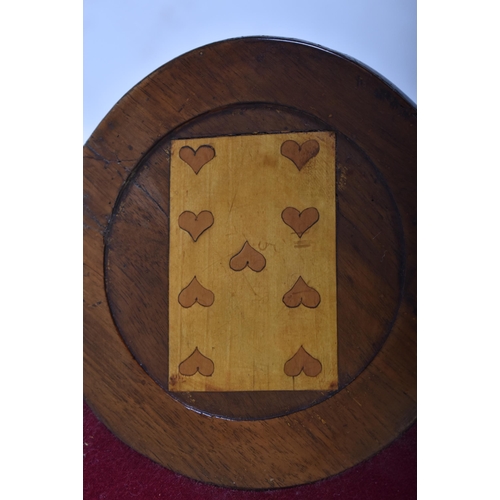 152 - An 18th century Dutch walnut & marquetry inlaid dog ear games / card table. Raised on cabriole legs ... 