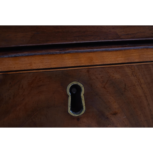 157 - A late 18th century George III Sheraton manner sideboard credenza. Raised on square tapering legs wi... 