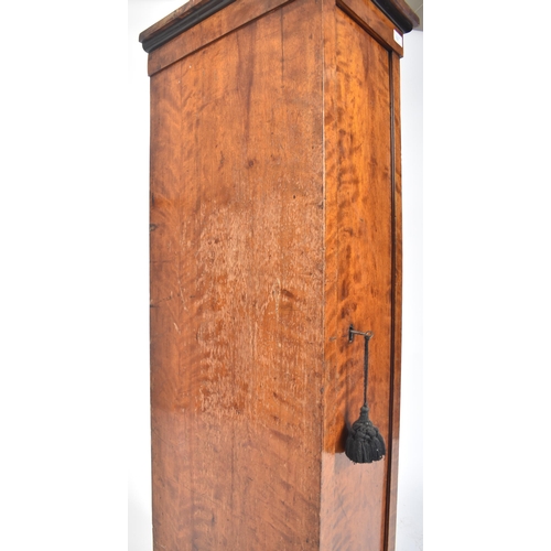 192 - An early Victorian early 19th century mahogany tall bust plant hall / bedroom cupboard stand. The cu... 