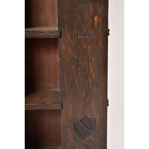 200 - An early 20th century circa 1902 American 'Tabard Inn Library' ebonised oak revolving bookcase. The ... 