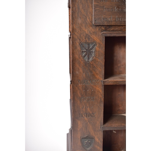 200 - An early 20th century circa 1902 American 'Tabard Inn Library' ebonised oak revolving bookcase. The ... 