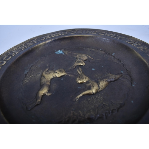 203 - An early 20th century continental German bronze cast wall charger plate from the city of Paderborn. ... 