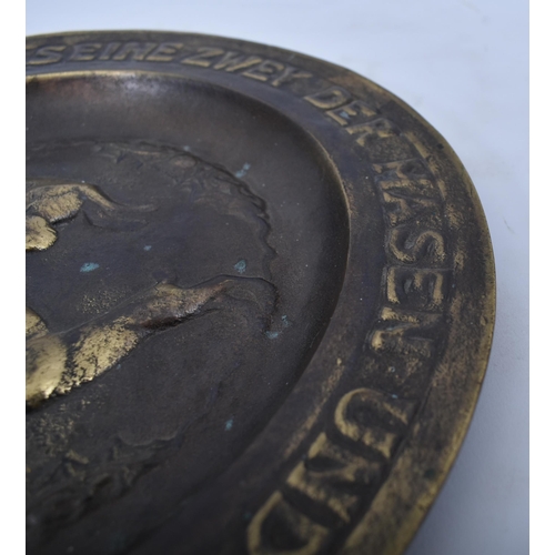 203 - An early 20th century continental German bronze cast wall charger plate from the city of Paderborn. ... 