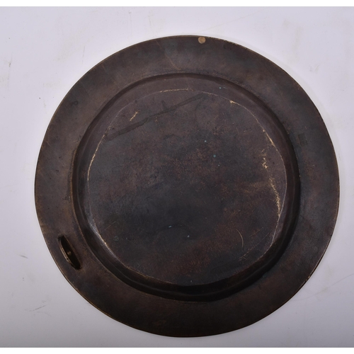 203 - An early 20th century continental German bronze cast wall charger plate from the city of Paderborn. ... 