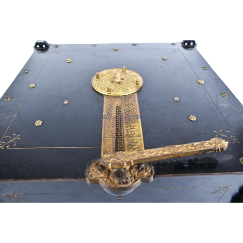 240 - A late 19th century Victorian Ariston portable polyphone complete with discs, a supplementary list o... 