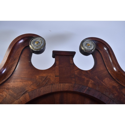 257 - A 19th century oak and flame mahogany moon phase action longcase clock by James Brindley of Newcastl... 