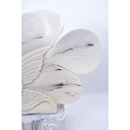 260 - A pair of large vintage 20th century Art Deco inspired resin fish sculptures on stands Each fish in ... 