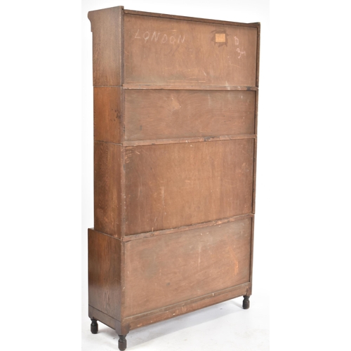 278 - In the manner of Globe Wernicke - An early 20th century circa 1920s oak breakfront stacking library ... 