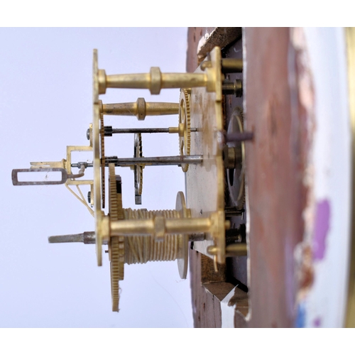 295 - C. Greening of Bristol - a 19th century station fusee enamel clock. The clock with Roman numeral dia... 