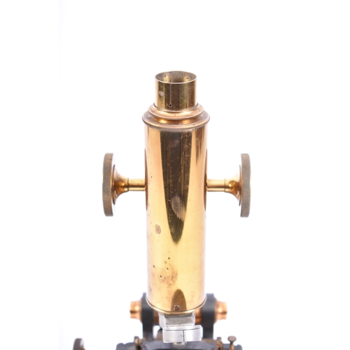 306 - W. Watson & Sons Ltd - An early 20th century brass & metal ' Royal ' microscope. The microscope with... 