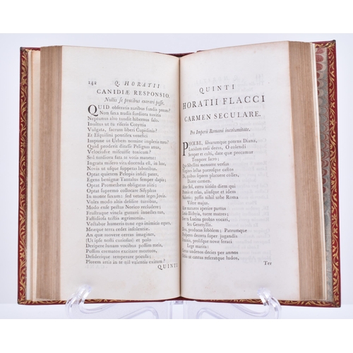 31 - Quintus Horatius Flaccus - two volumes comprising the John Baskerville edition of 1762 bound in full... 