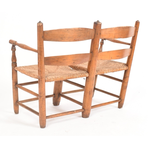 313 - A late 18th century American ( likely Boston ) waggon seat / children's chair. The two seater having... 