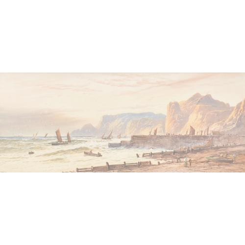 338 - Lennard Lewis (1826 - 1913) - An original 19th century 1899 watercolour on paper painting of seaside... 