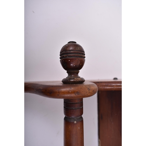 339 - A 19th century Victorian mahogany hanging mirror / toilet mirror. The mirror having a having mahogan... 