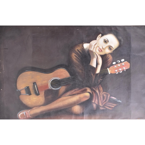 355 - After Chen Yifei (Chinese, 1946 - 2005) - A late 20th century circa 1990s oil on canvas painting of ... 