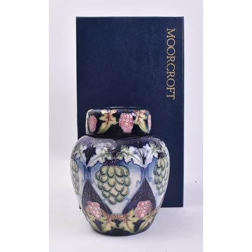 453 - Moorcroft Pottery - Sonoma - A contemporary ceramic hand painted Moorcroft Sonoma ginger jar. The li... 